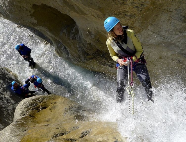  Rápel en la cascada de Ubaye